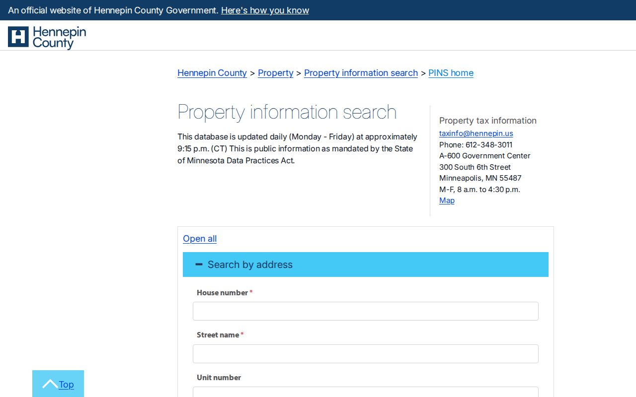 Brooklyn Park residents directory PINS address and parcel search