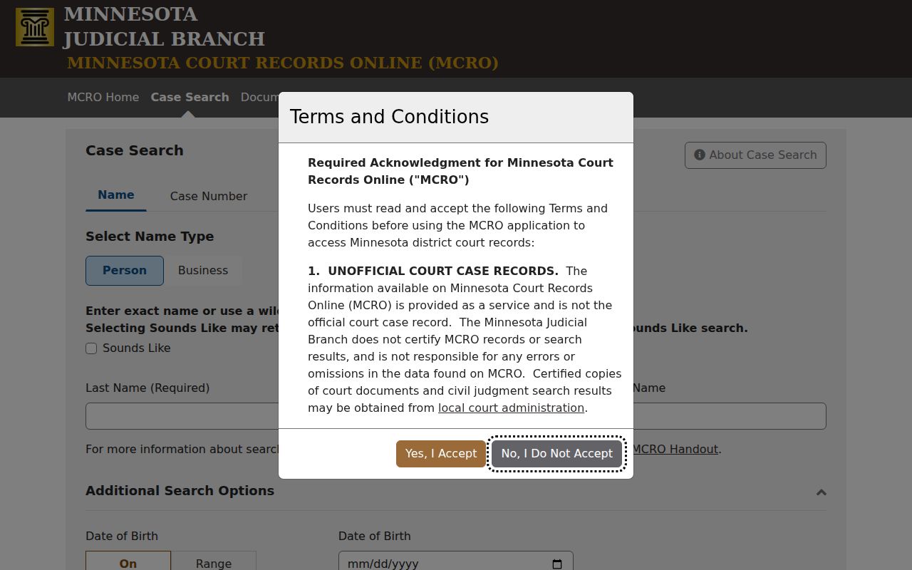 Brooklyn Park residents directory Minnesota court case search