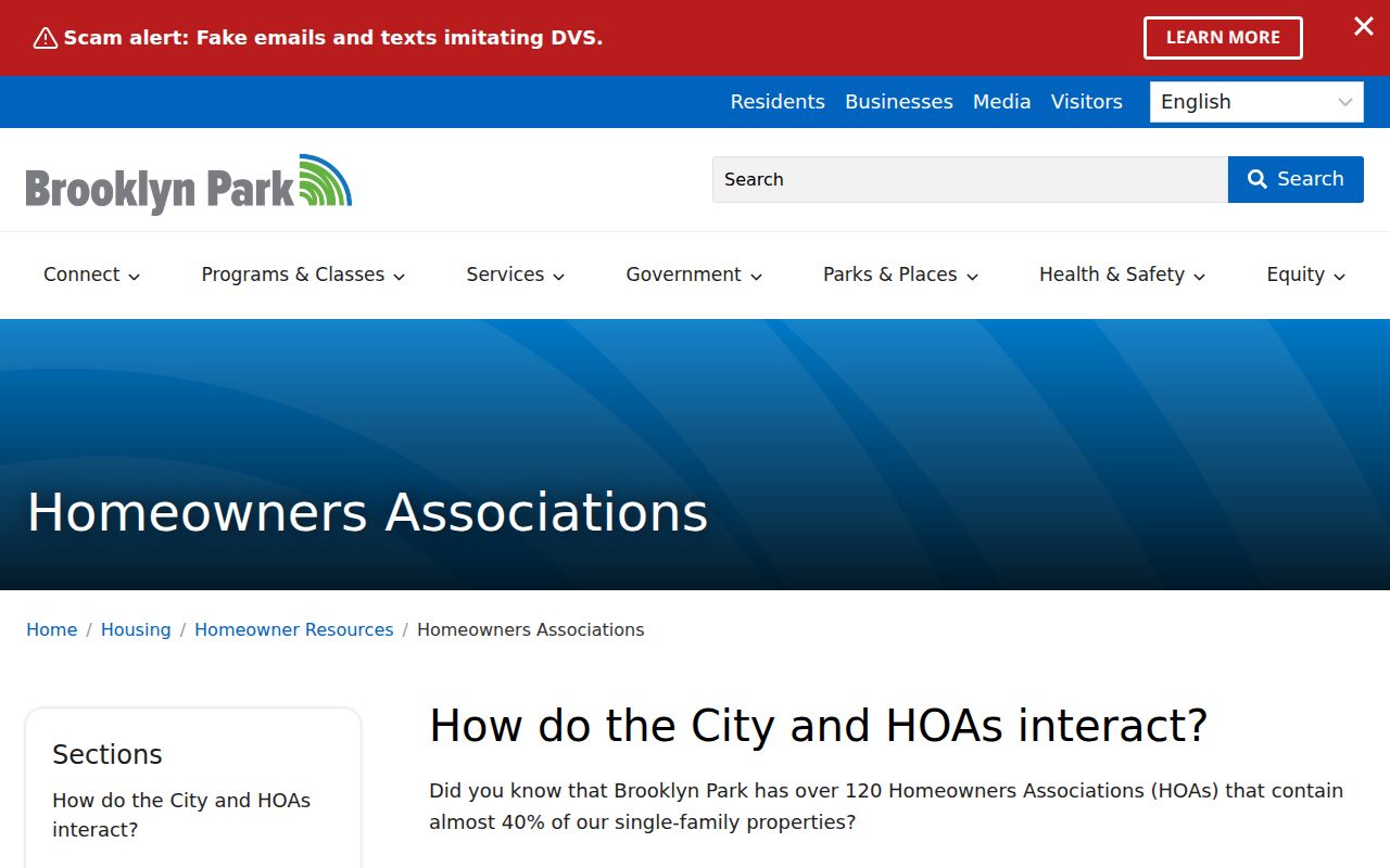 Brooklyn Park neighbor association resource page
